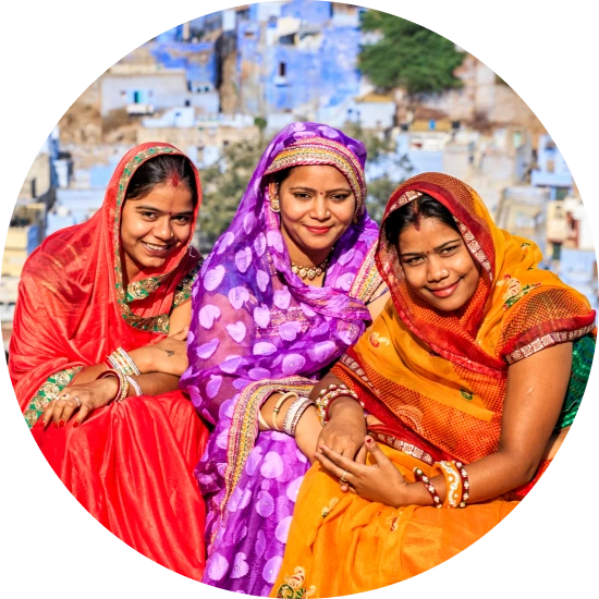 The residents of India, like these women in Jodhpur, belong to a spectacular diversity of maternal lineages that trace back to haplogroup M. 